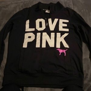 Pink half zip sweatshirt